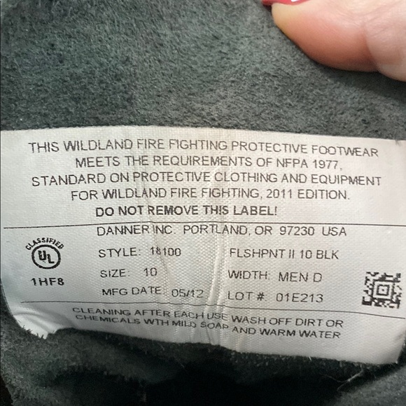 Danner Wildland Fire Fighting Protective Footwear Leather Boots with Tan Laces - Picture 5 of 5